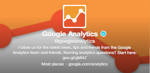 google analytics twitter profile screen shot